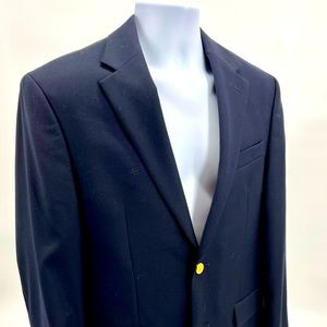 Ralph Lauren Polo Mens Navy Blue Wool Sport Coat , Blazer 38R